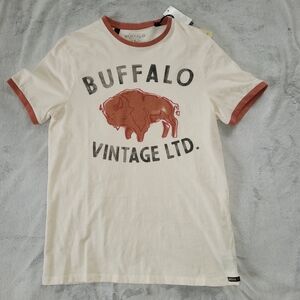 Buffalo David Bitton Mens Size Small Short Sleeve Ringer Tshirt 100% Cotton